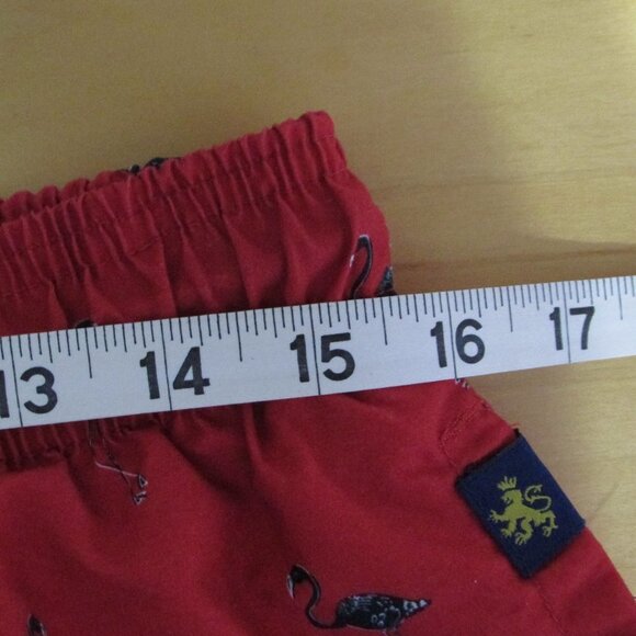 Rugby University Red Flamingo Swim Trunks Shorts - Picture 5 of 8